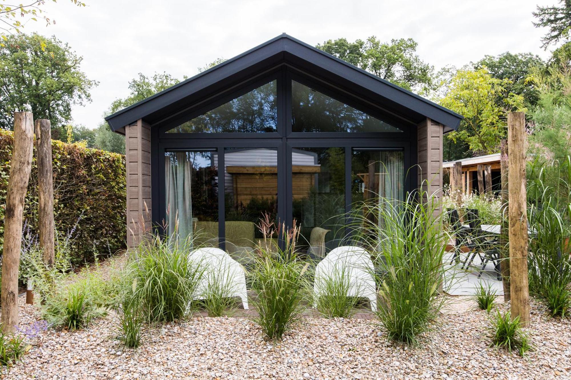 Modern Ingericht Chalet Op Groen Park Op De Veluwe Epe Exteriér fotografie