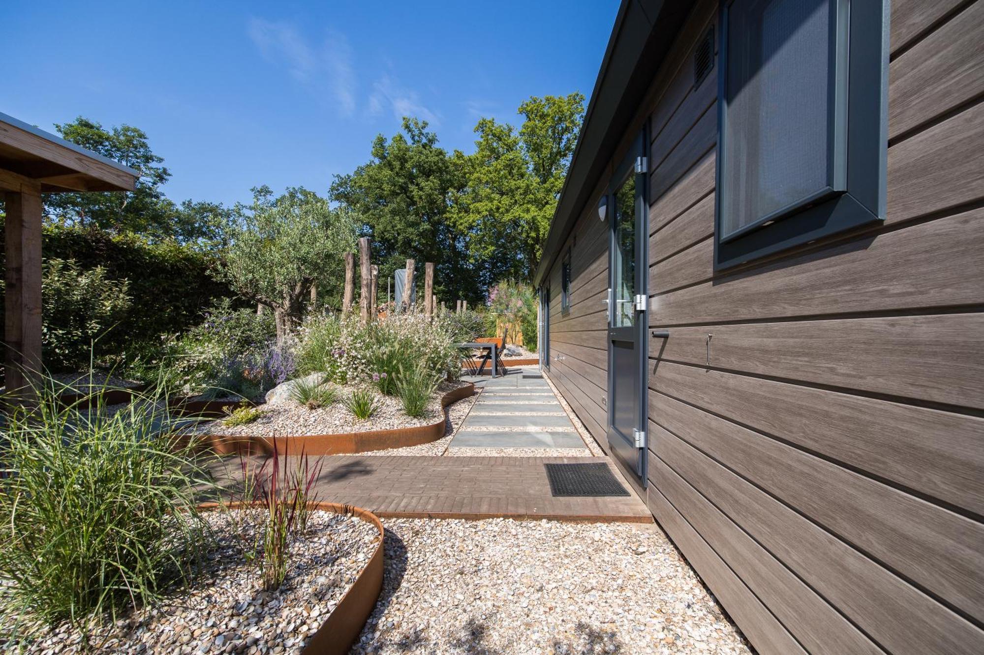 Modern Ingericht Chalet Op Groen Park Op De Veluwe Epe Exteriér fotografie