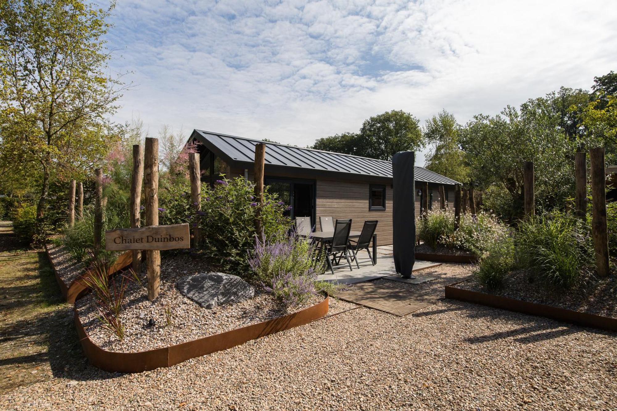 Modern Ingericht Chalet Op Groen Park Op De Veluwe Epe Exteriér fotografie