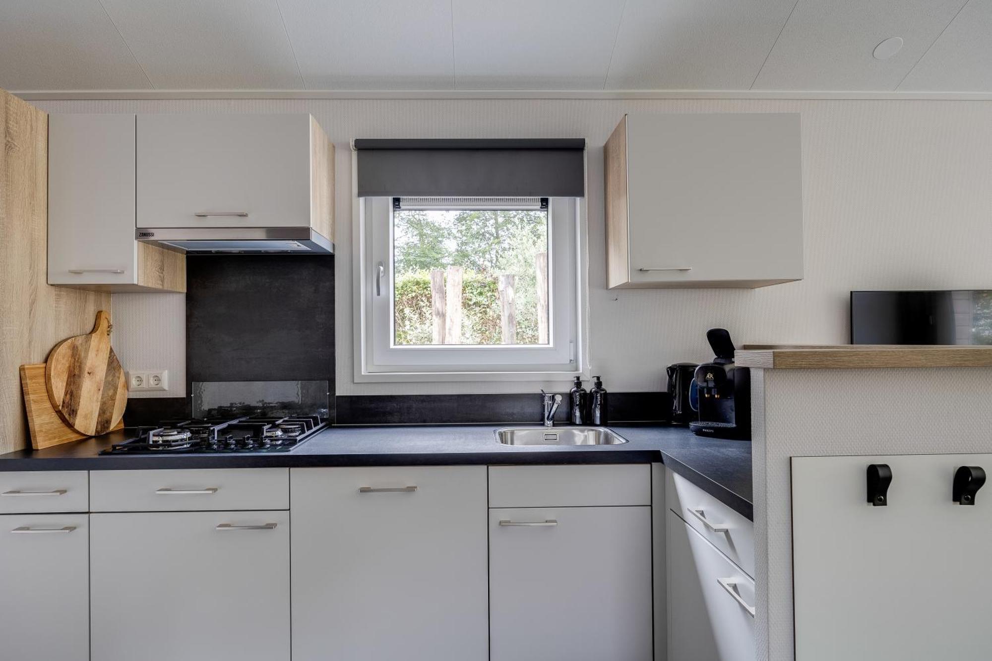 Modern Ingericht Chalet Op Groen Park Op De Veluwe Epe Exteriér fotografie