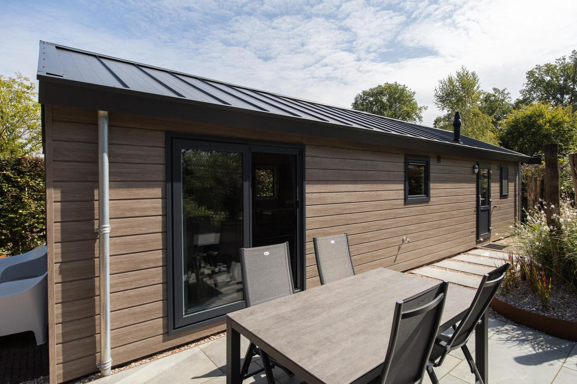 Modern Ingericht Chalet Op Groen Park Op De Veluwe Epe Exteriér fotografie