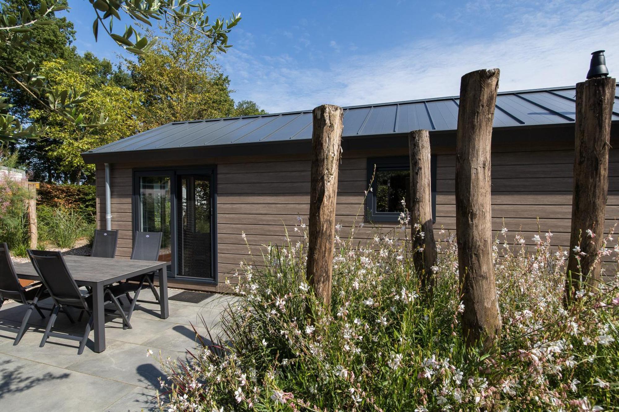 Modern Ingericht Chalet Op Groen Park Op De Veluwe Epe Exteriér fotografie